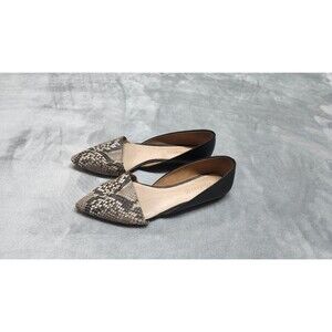 Madewell Lydia Flats Women 6.5 Embossed Leather Pointy Flats